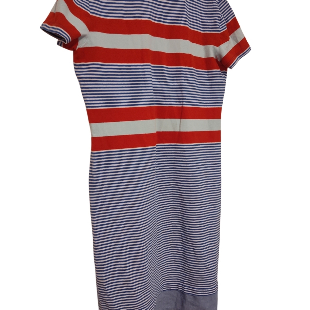 Tommy Hilfiger Red Blue and White Striped Polo Dress Collar Blue Short Sleeve XS - Picture 7 of 7